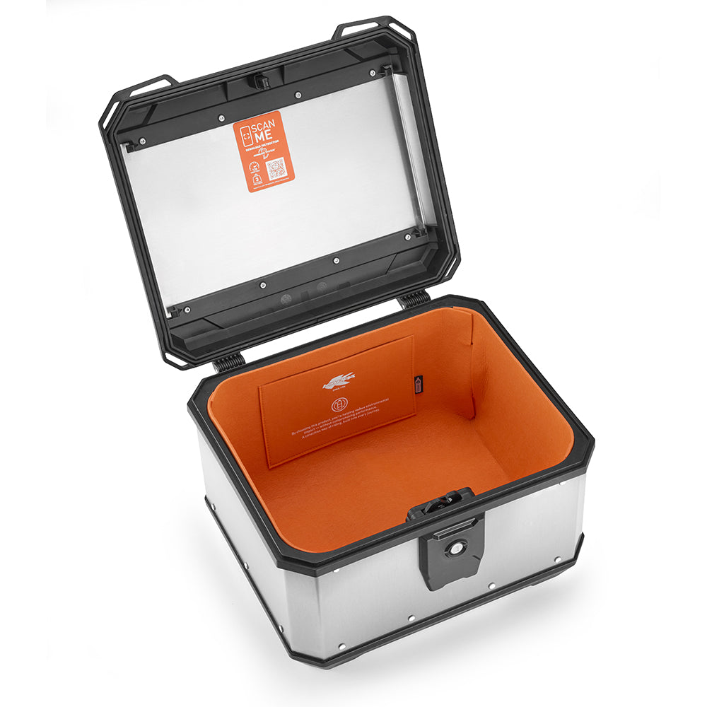 KAPPA KUFER CENTRALNY MONOLOCK 40L KMX400A K'METROBOX ALUMINIOWY SREBRNY ( ZAWIERA PŁYTĘ ) – zdjęcie 4