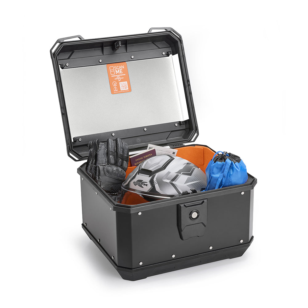 KAPPA KUFER CENTRALNY MONOLOCK 40L KMX400B K'METROBOX ALUMINIOWY CZARNY ( ZAWIERA PŁYTĘ ) – zdjęcie 2
