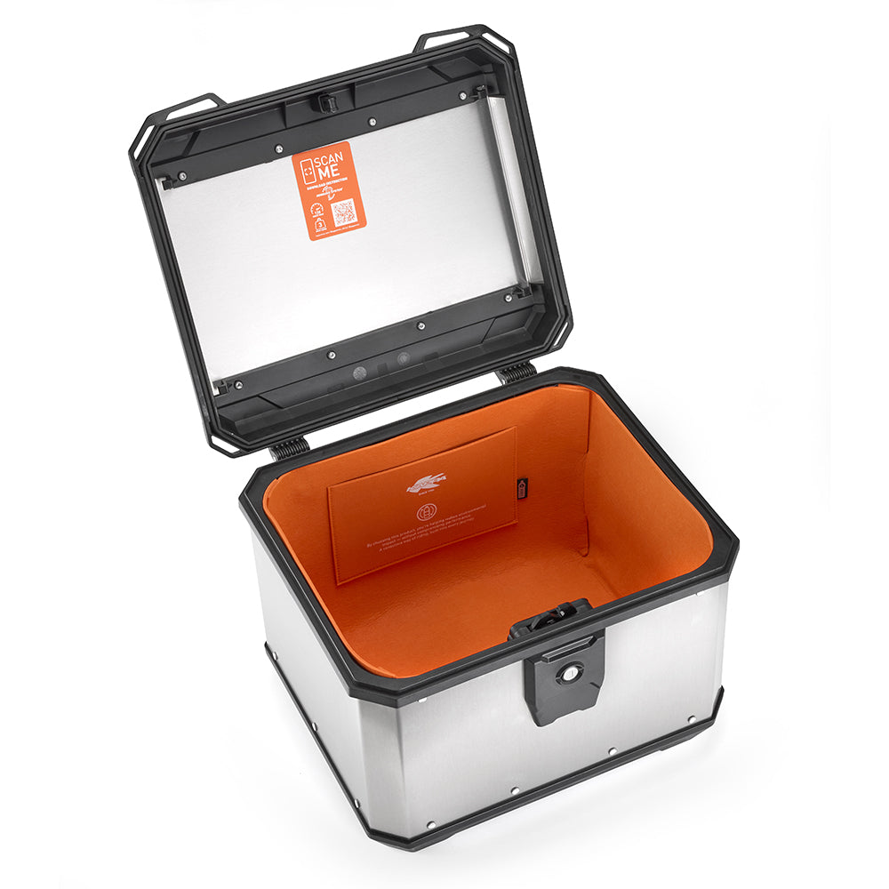 KAPPA KUFER CENTRALNY MONOLOCK 50L KMX500A K'METROBOX ALUMINIOWY SREBRNY ( ZAWIERA PŁYTĘ ) – zdjęcie 4