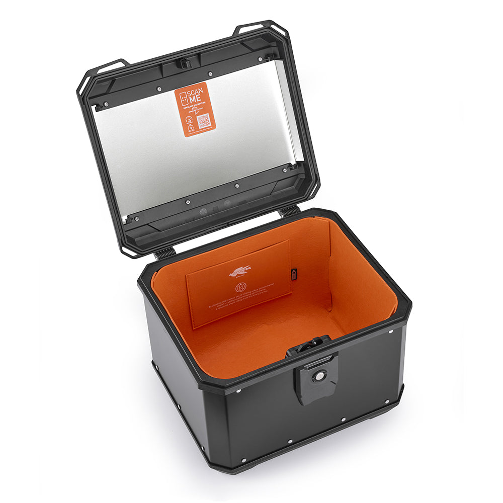 KAPPA KUFER CENTRALNY MONOLOCK 50L KMX500B K'METROBOX ALUMINIOWY CZARNY ( ZAWIERA PŁYTĘ ) – zdjęcie 4