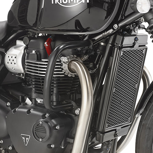 KAPPA GMOLE OSŁONY SILNIKA TRIUMPH Bonneville T100 '17-'22 , Bonneville T120 '16-'25, Street Twin 900 '16-'24, Street Twin 1200 '19-'20 CZARNE – zdjęcie 3