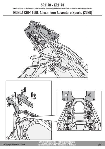 KAPPA STELAŻ KUFRA CENTRALNEGO HONDA CRF 1100L AFRICA TWIN '20-'25 (BEZ PŁYTY) – zdjęcie 5