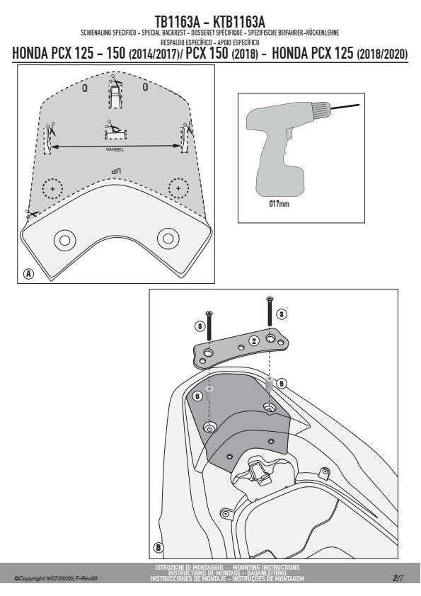 KAPPA OPARCIE PASAŻERA HONDA PCX 125 (18 -20), PCX 125-150 (14-17), PCX 150 (18) – zdjęcie 4
