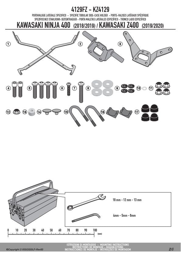 KAPPA STELAŻ KUFRA CENTRALNEGO KAWASAKI NINJA 400 (18-22) Z 400 (19-22) (BEZ PŁYTY) – zdjęcie 7