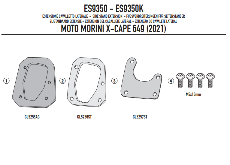 GIVI POSZERZENIE DODATKOWE STOPKI - X-Cape 649 (21 > 22)