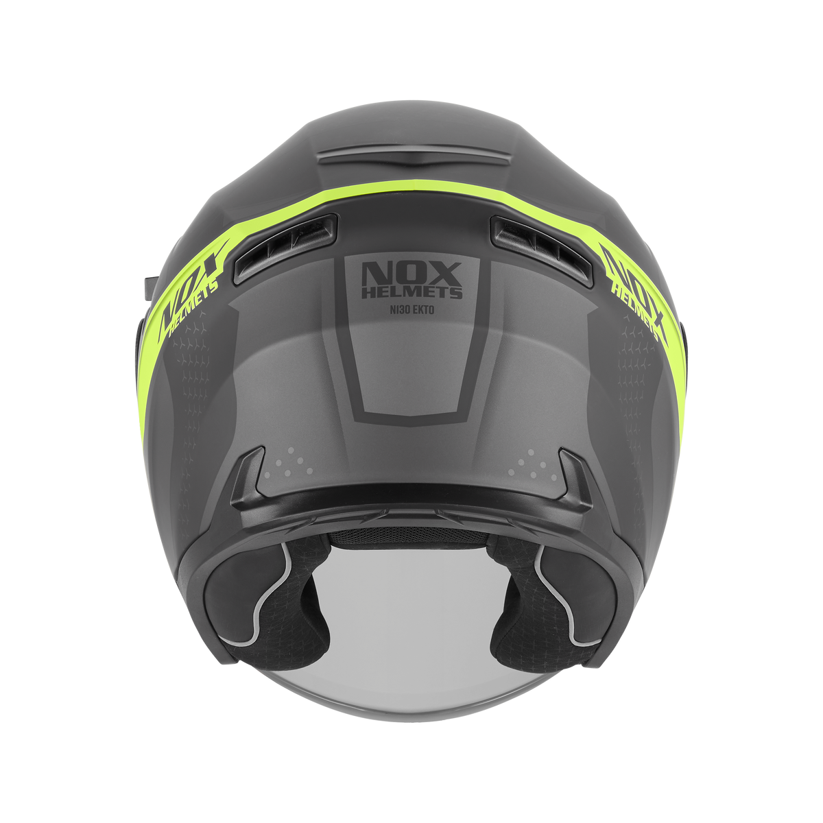 NOX WYPRZEDAŻ WYPRZEDAZ KASK OTWARTY JET Z BLENDĄ N130 EKTO KOLOR ŻÓŁTY FLUO/CZARNY MAT – zdjęcie 3