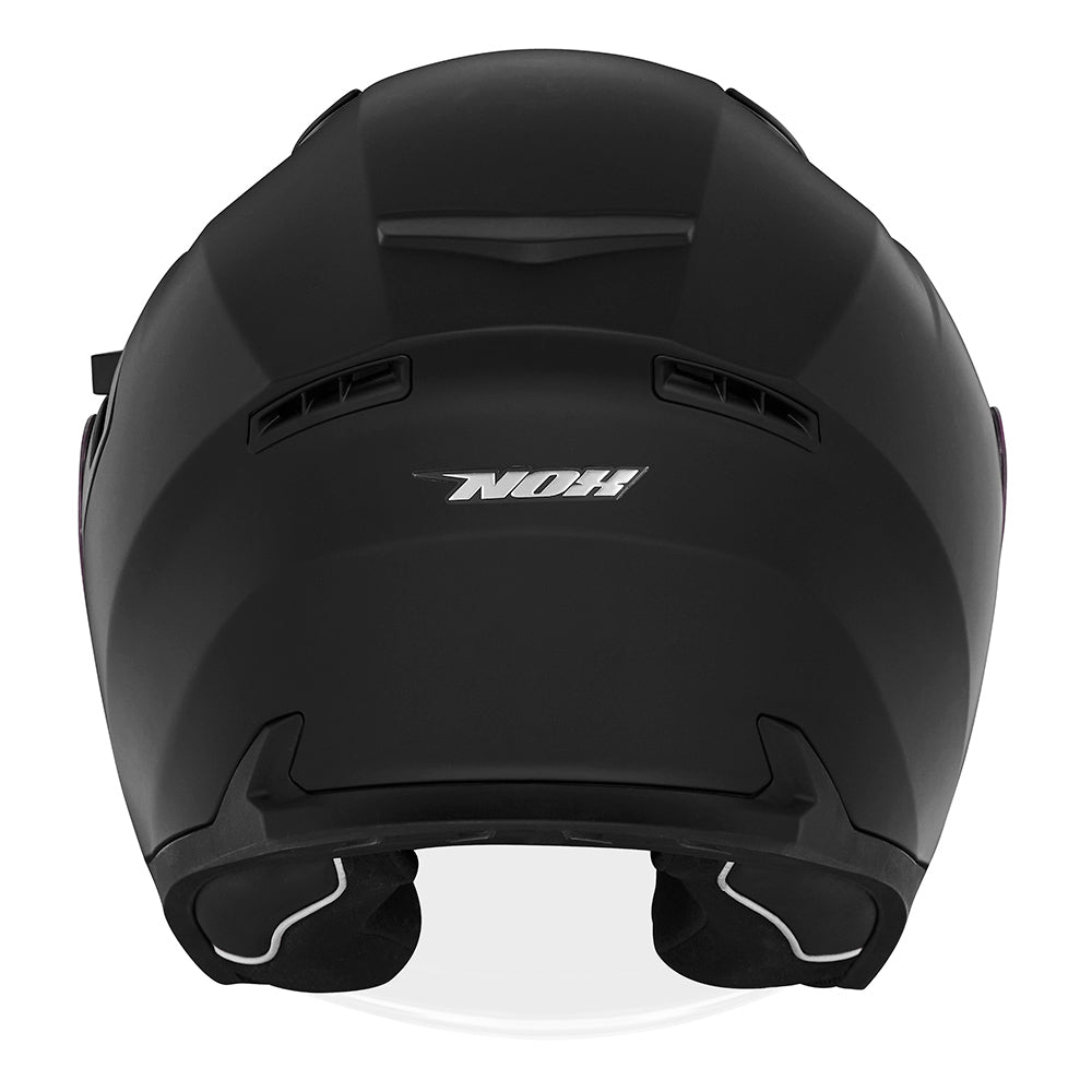 NOX KASK OTWARTY JET Z BLENDĄ N130 SOLID KOLOR CZARNY MAT – zdjęcie 3