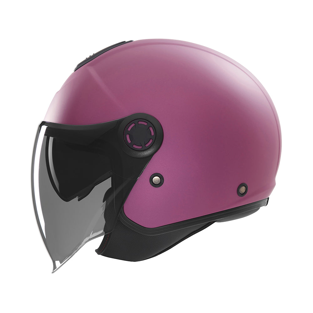 NOX KASK OTWARTY JET Z BLENDĄ N182 SOLID KOLOR FUKSJA MAT (INTENSYWNY ODCIEŃ RÓŻOWEGO)