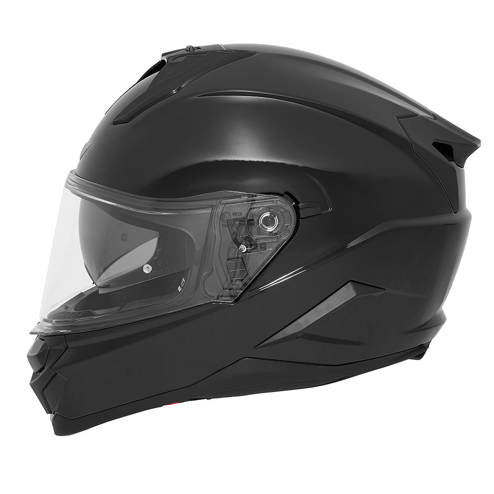 NOX KASK INTEGRALNY (FULL FACE) Z BLENDĄ N304S SOLID KOLOR CZARNY POŁYSK