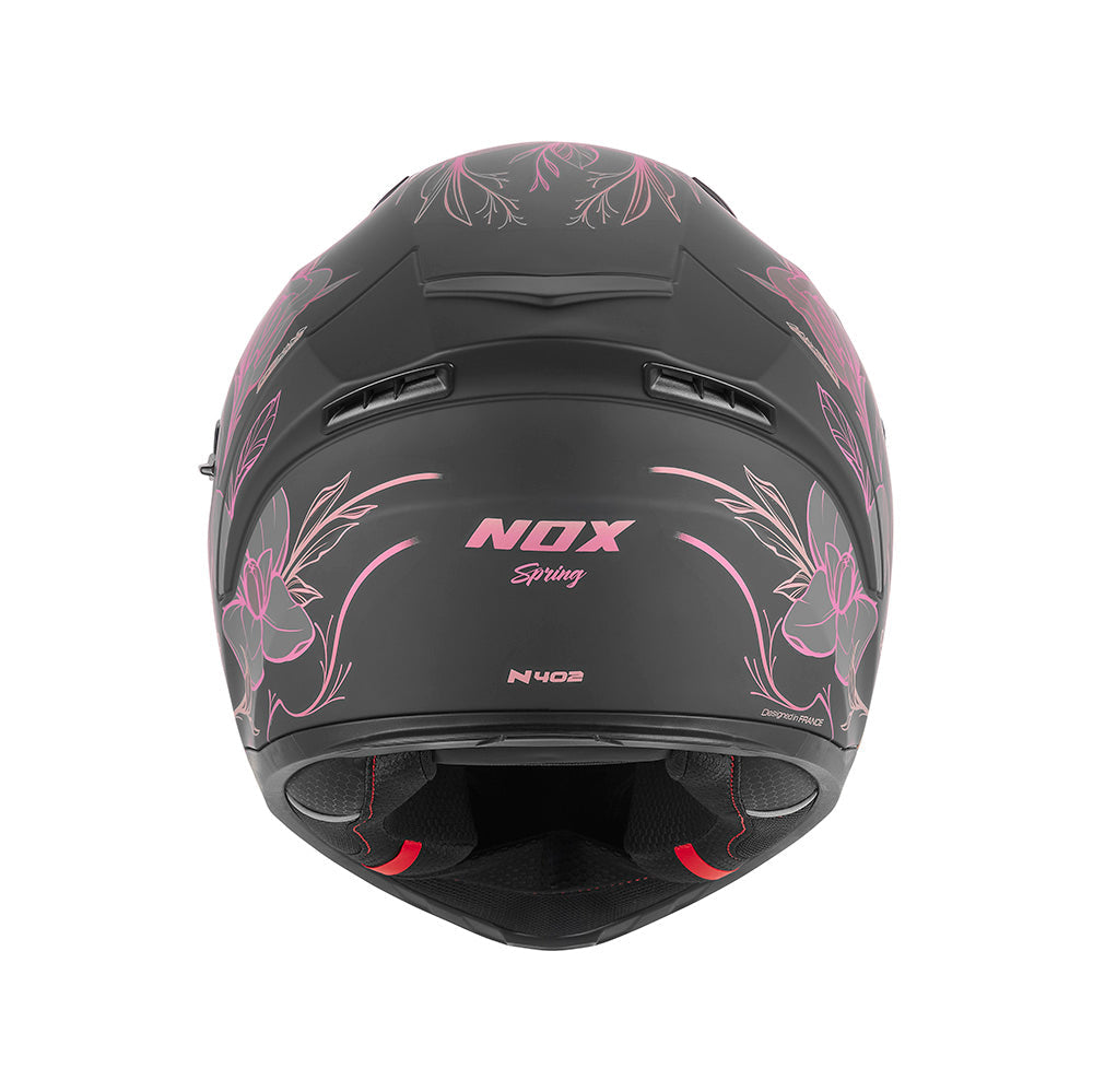 NOX KASK INTEGRALNY (FULL FACE) Z BLENDĄ N402 SPRING KOLOR CZARNY MAT/RÓŻOWY – zdjęcie 3
