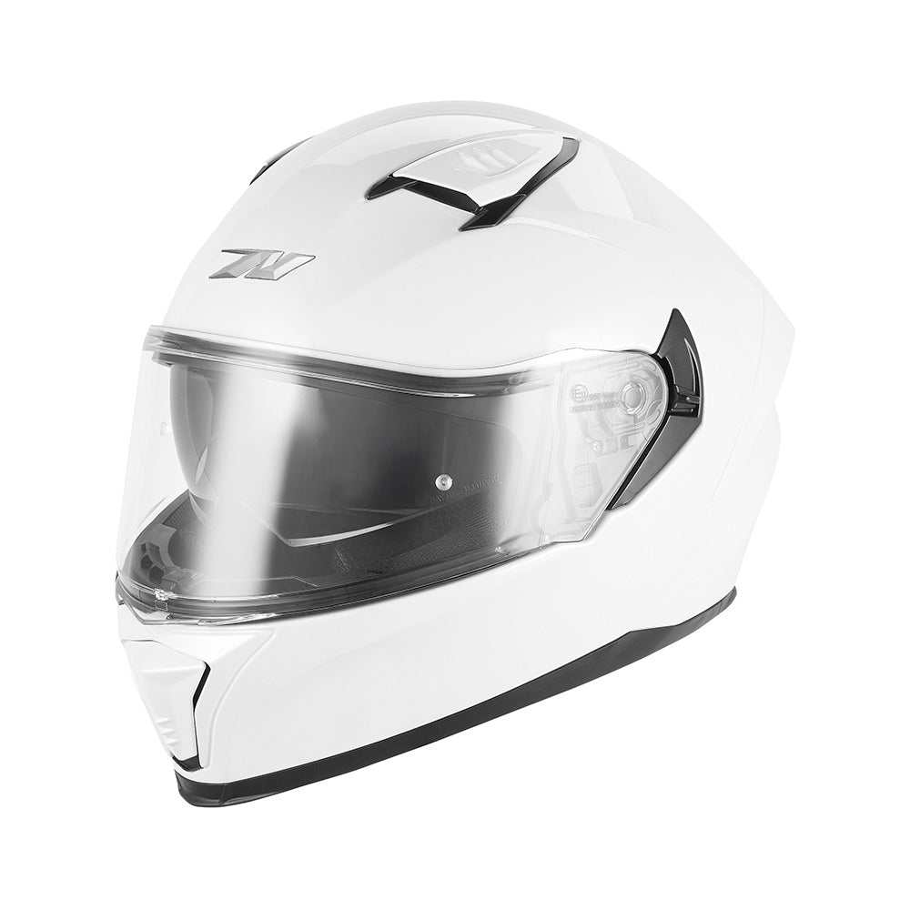 NOX KASK INTEGRALNY (FULL FACE) Z BLENDĄ N402 SOLID KOLOR BIAŁY POŁYSK