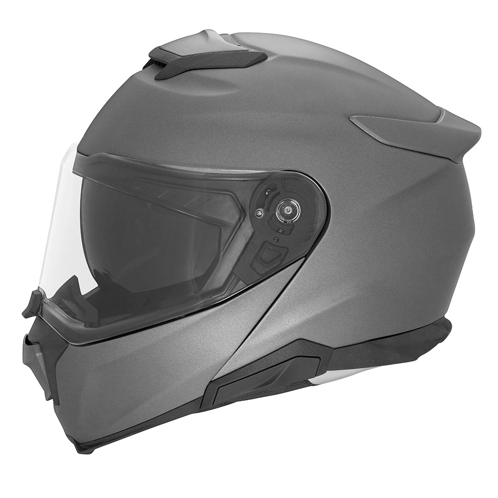 NOX KASK SZCZĘKOWY (FLIP-UP) Z BLENDĄ N967 SOLID KOLOR TYTANOWY MAT – zdjęcie 3