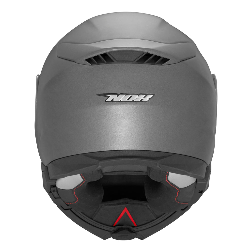 NOX KASK SZCZĘKOWY (FLIP-UP) Z BLENDĄ N967 SOLID KOLOR TYTANOWY MAT – zdjęcie 4