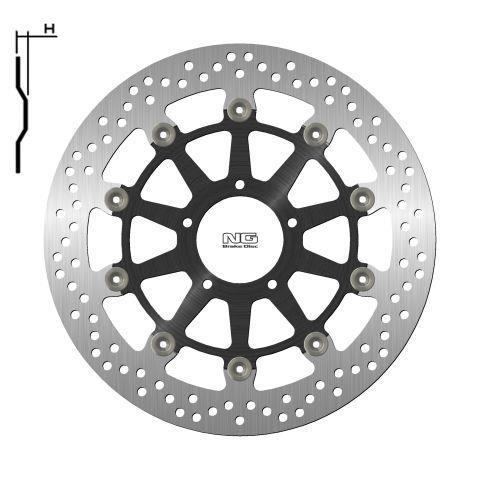 NG TARCZA HAMULCOWA PRZÓD DUCATI 848 '08-13, PANIGALE 959 '18-19, S4R 996 '07-09 (320X72X5MM) (5X8,5MM) PŁYWAJĄCA (ŚRODEK ALUMINIOWY) – zdjęcie 2