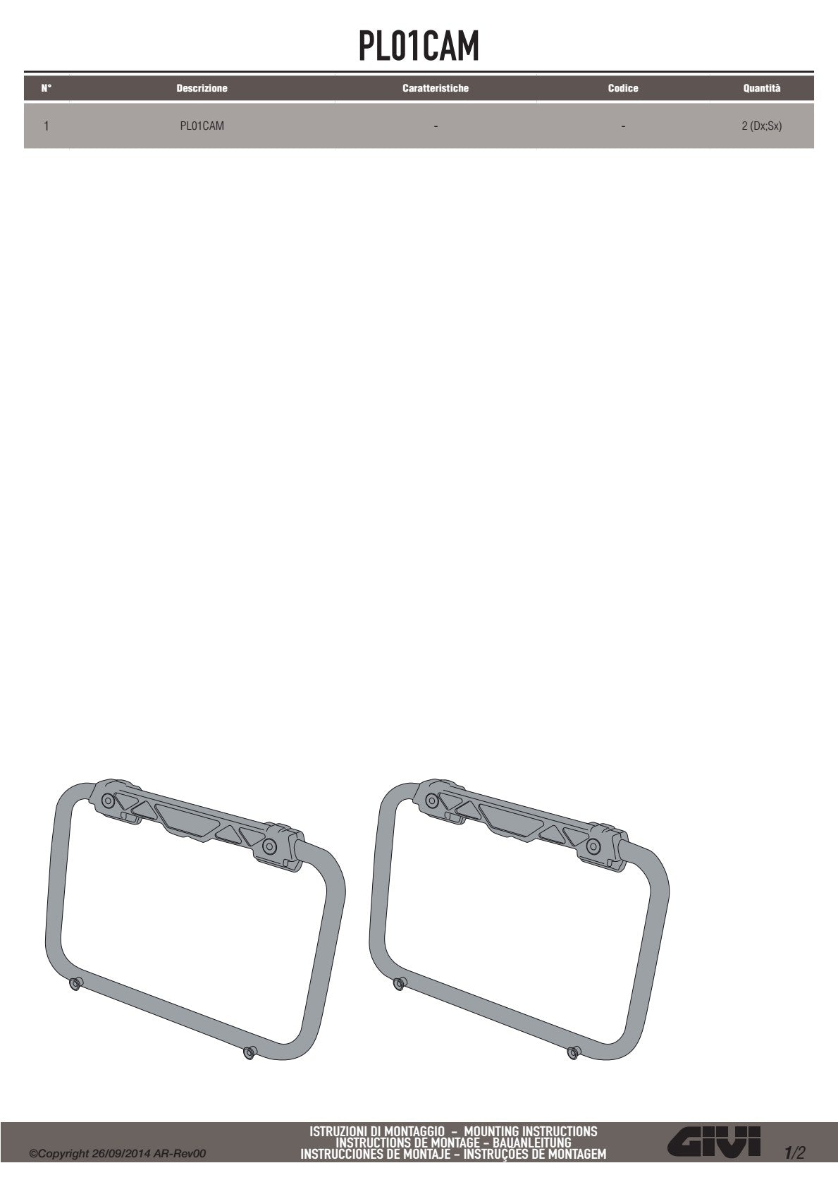 GIVI MOCOWANIE BOCZNE PL OUTBACK