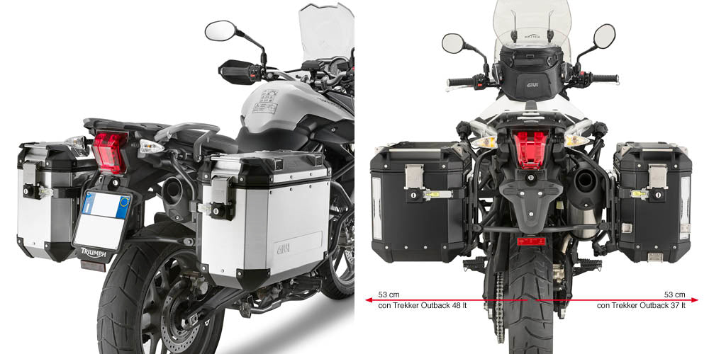 GIVI STELAŻ KUFRÓW BOCZNYCH OUTBACK - TRIUMPH TIGER 800 / 800 XR / XC (11 > 17)