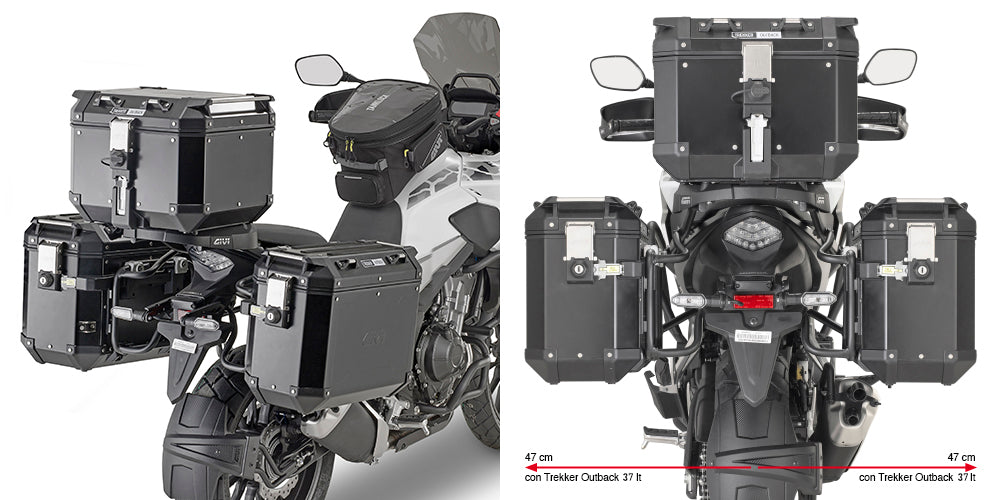 GIVI STELAŻ KUFRÓW BOCZNYCH ONE-FIT CAM - HONDA - CB 500 X (19 > 22)