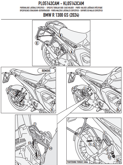 KAPPA STELAŻ KUFRÓW BOCZNYCH MONOKEY CAM SIDE BMW R 1300 GS '24-'25 - POD KUFRY KFR K'FORCE ORAZ KVG K'VOYAGER ALU – zdjęcie 2