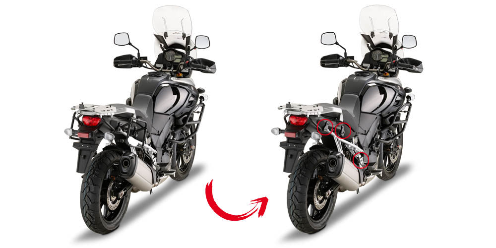 GIVI STELAŻ KUFRÓW BOCZNYCH MONOKEY - SUZUKI DL 1000 V-STROM (14 > 18)