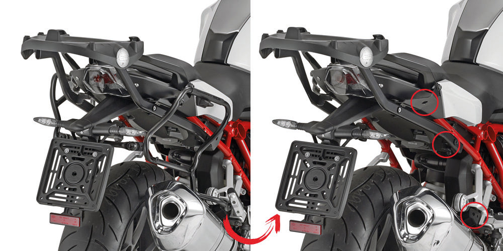 GIVI STELAŻ KUFRÓW BOCZNYCH V35 / K33 - BMW R 1200 R / RS (15 > 17)