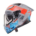 CABERG KASK INTEGRALNY Z BLENDĄ MODEL DRIFT EVO II PRISM KOLOR SZARY/CZERWONY FLUO/NIEBIESKI MAT