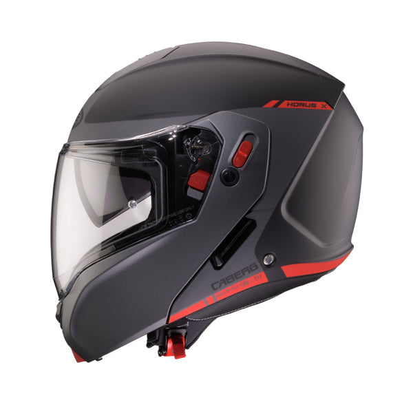 CABERG KASK SZCZĘKOWY FLIP-UP MODEL HORUS X RAY CZARNY MAT/SZARY/CZERWONY FLUO