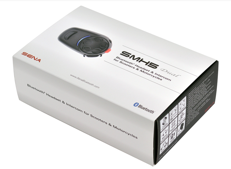 SENA INTERKOM MOTOCYKLOWY SMH5 BLUETOOTH 3.0 DO 400M Z UNIWERSALNYM ZESTAWEM MIKROFONÓW ( 2 ZESTAWY ) (EL) - ZASTĘPUJE SMH5D-UNIV – zdjęcie 3