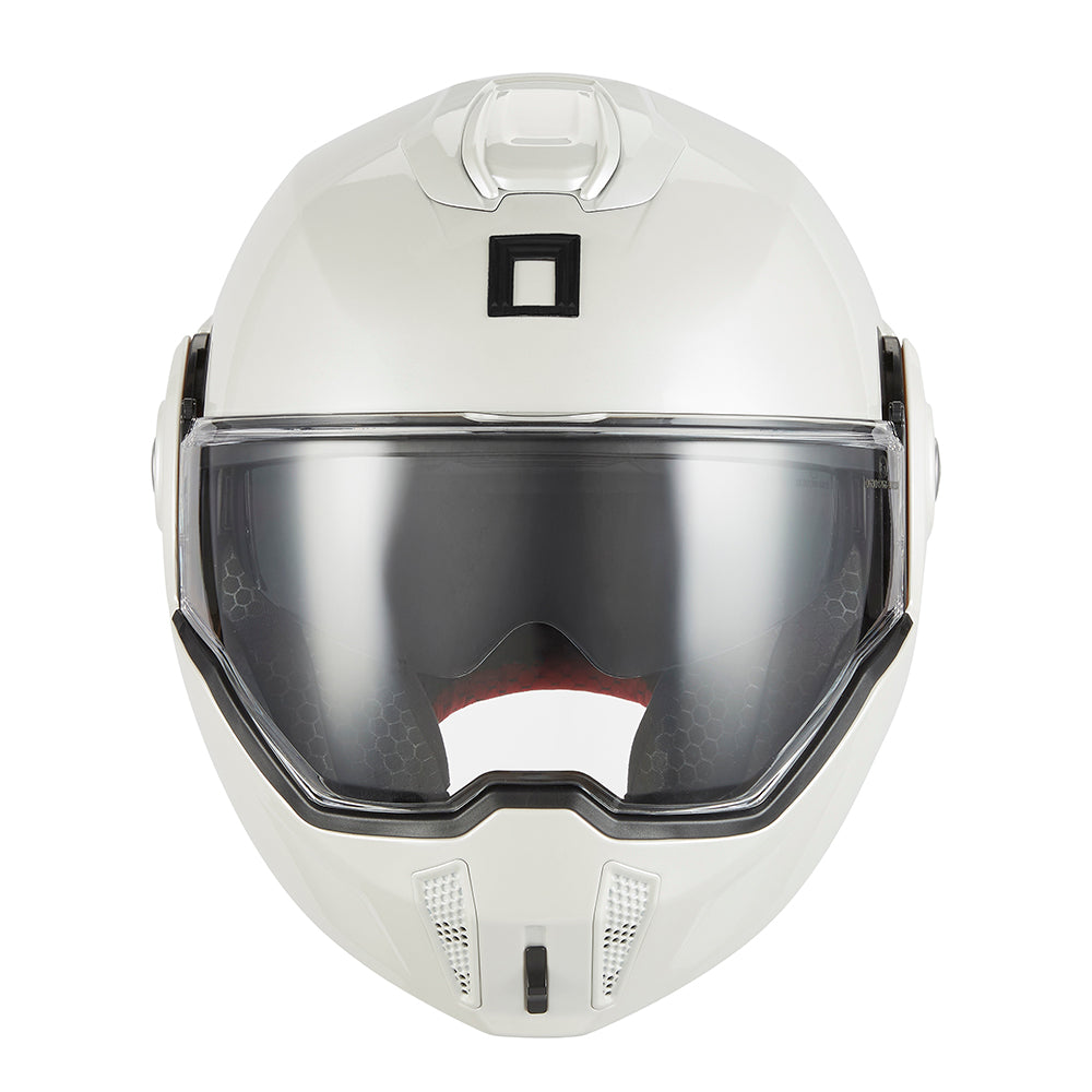 NOX PREMIUM KASK SZCZĘKOWY FLIP-BACK (SZCZĘKA DO TYŁU) Z BLENDĄ SPINNER KOLOR BIAŁY POŁYSK – zdjęcie 2