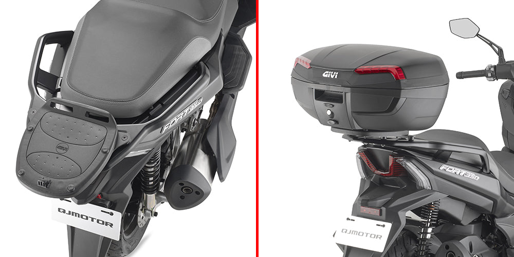 GIVI STELAŻ KUFRA CENTRALNEGO (BEZ PŁYTY) - QJ MOTOR FORT 350 (24 > 26)
