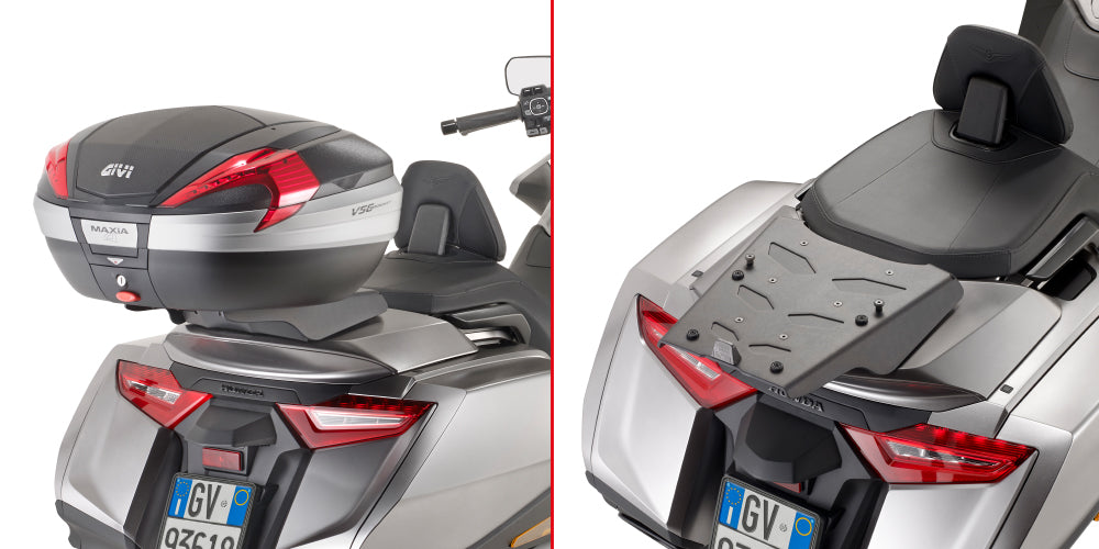 GIVI STELAŻ KUFRA CENTRALNEGO Z ALUMINIOWĄ PŁYTĄ MONOKEY - HONDA GL 1800 Gold Wing (18 > 22)