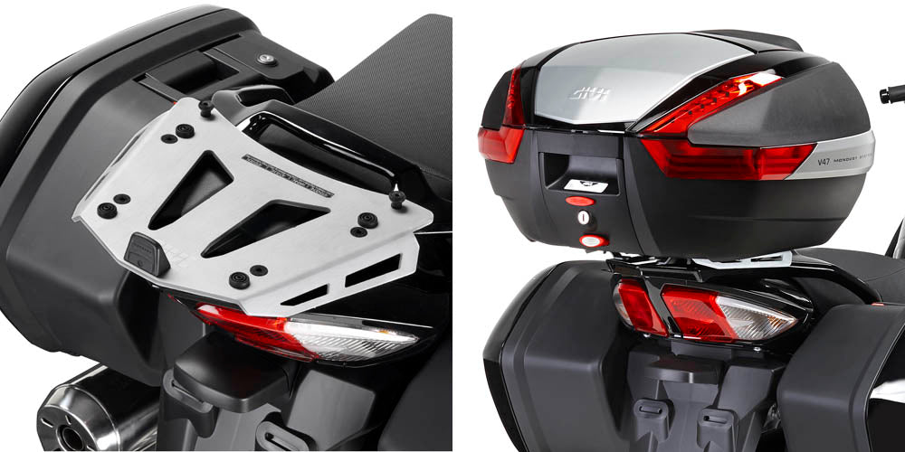 GIVI STELAŻ KUFRA CENTRALNEGO Z ALUMINIOWĄ PŁYTĄ MONOKEY - YAMAHA FJR 1300 (06 > 12)