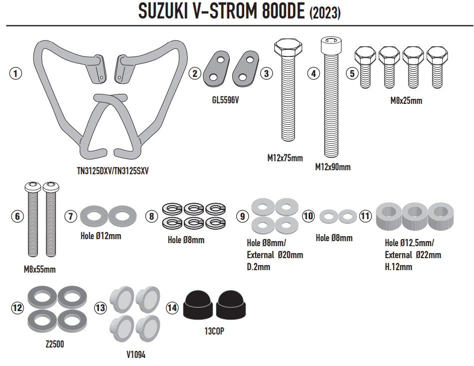 GIVI OSŁONA SILNIKA GMOLE - SUZUKI V-Strom 800DE