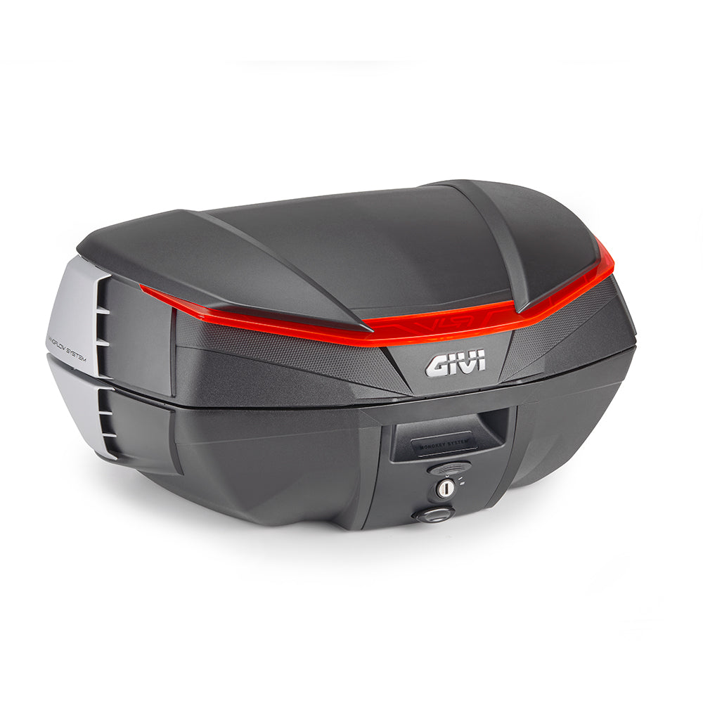 GIVI KUFER CENTRALNY V49N AIR MONOKEY (49L) CZERWONE ODBLASKI