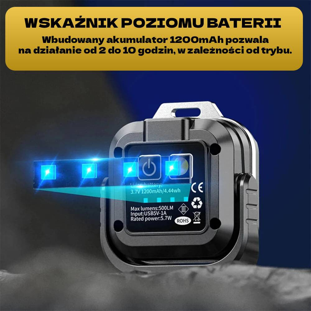 ROXAR TECH Lampka robocza/sygnalizacyjna LED 500 LM magnetyczna, warsztatowa, latarka ROXAR