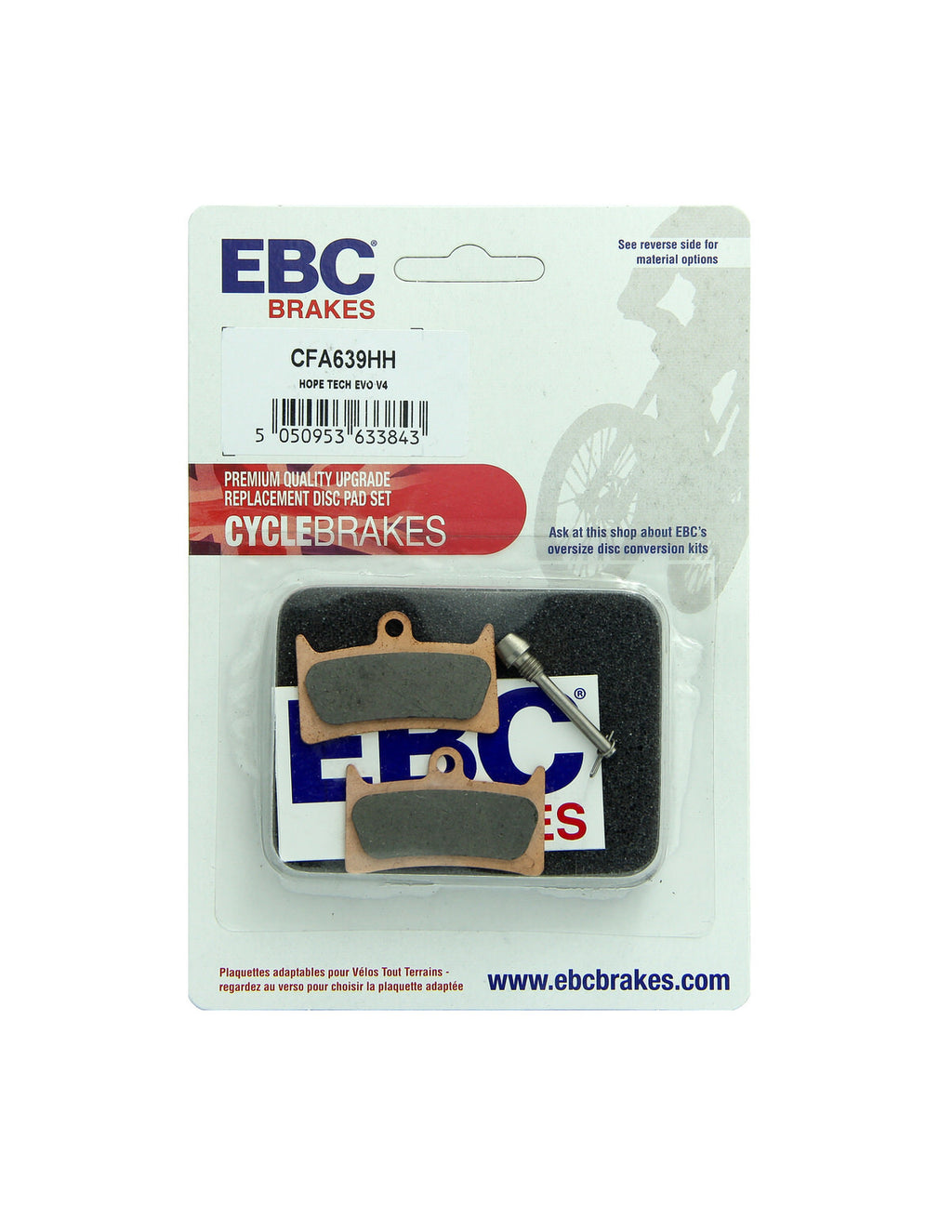 CFA639HH - Klocki hamulcowe rowerowe (spiekane) EBC Brakes