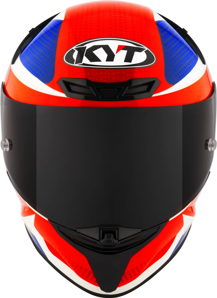 Kask motocyklowy KYT TT-REVO GEAR Niebieski/Czerwony