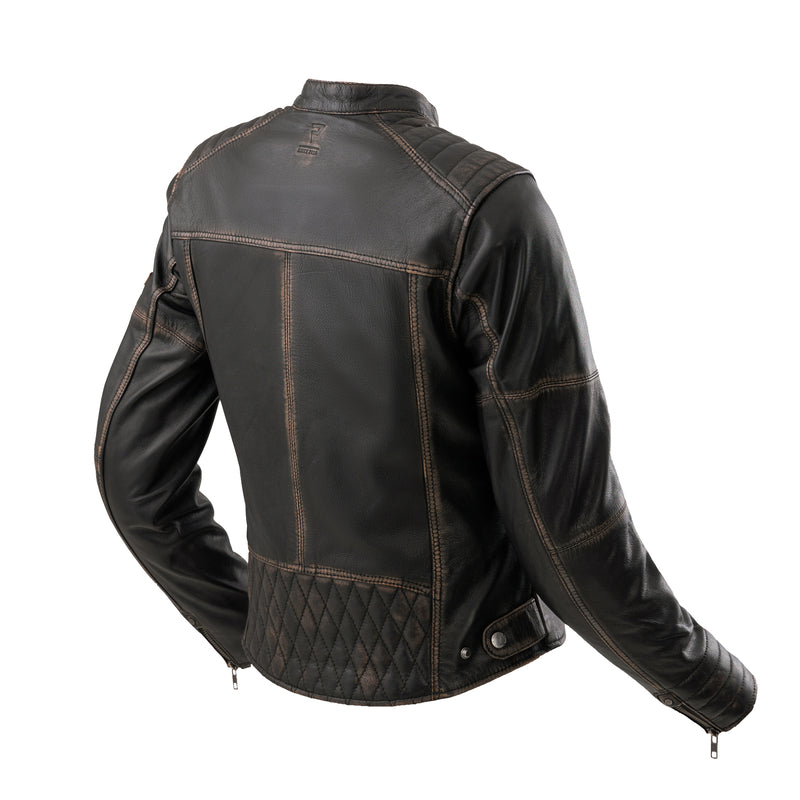 KURTKA MOTOCYKLOWA SKÓRZANA DAMSKA REBELHORN HUNTER 2 VINTAGE BROWN WXS