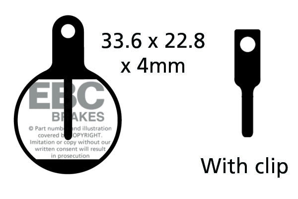 CFA648 - Klocki hamulcowe rowerowe (organiczne) EBC Brakes