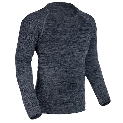 OXFORD ADVANCED BASE LAYER BIELIZNA KOSZULKA TERMOAKTYWNA Z DŁUGIM RĘKAWEM KOLOR SZARY – zdjęcie 4