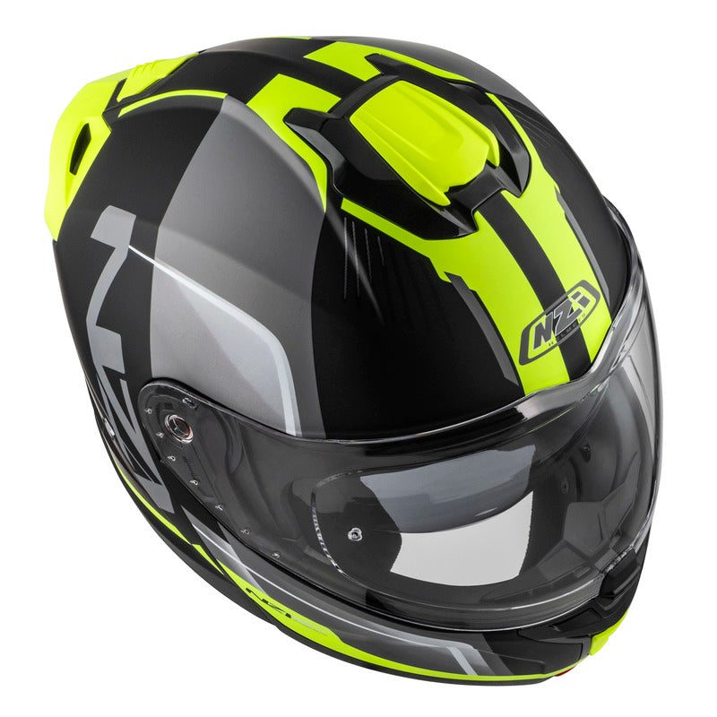 KASK MOTOCYKLOWY NZI COMBI 3 DUO ORBE BLACK ANTRACITE YELLOW MATT XS