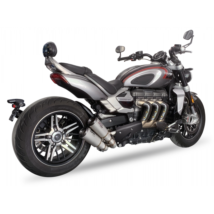 Tłumik IXIL TRIUMPH ROCKET 3 20-22 (Y101) typ 2RC (waga: 800 x2g, długość: 230 mm., materiał: Inox AISI304, kolor: Bright resin)