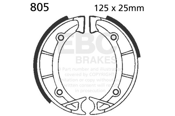 EBC Brakes Szczęki hamulcowe EBC 805 (1 kpl.)