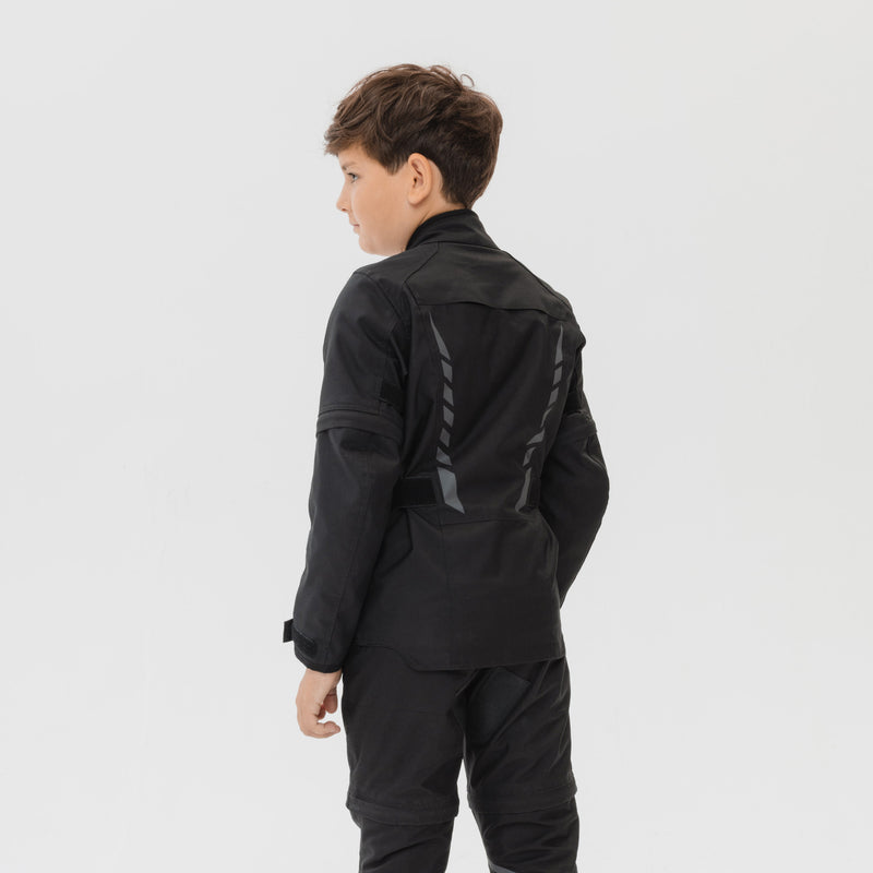 KURTKA MOTOCYKLOWA TEKSTYLNA JUNIOR OZONE SAHARA BLACK – zdjęcie 5