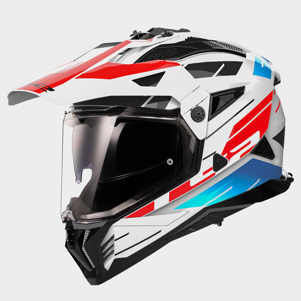 KASK LS2 MX702 PIONEER II NAMIB WHITE BLUE RED
