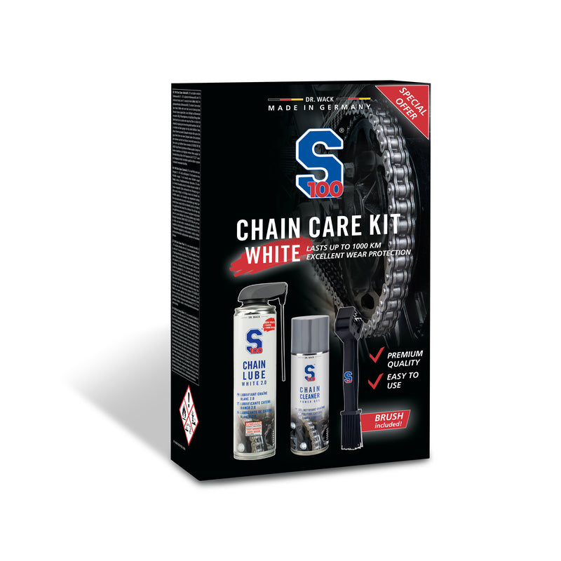 ZESTAW DO CZYSZCZENIA ŁAŃCUCHA S100 CHAIN CARE KIT WHITE