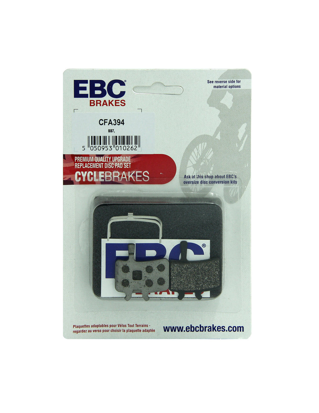 CFA394 - Klocki hamulcowe rowerowe (organiczne) EBC Brakes – zdjęcie 2