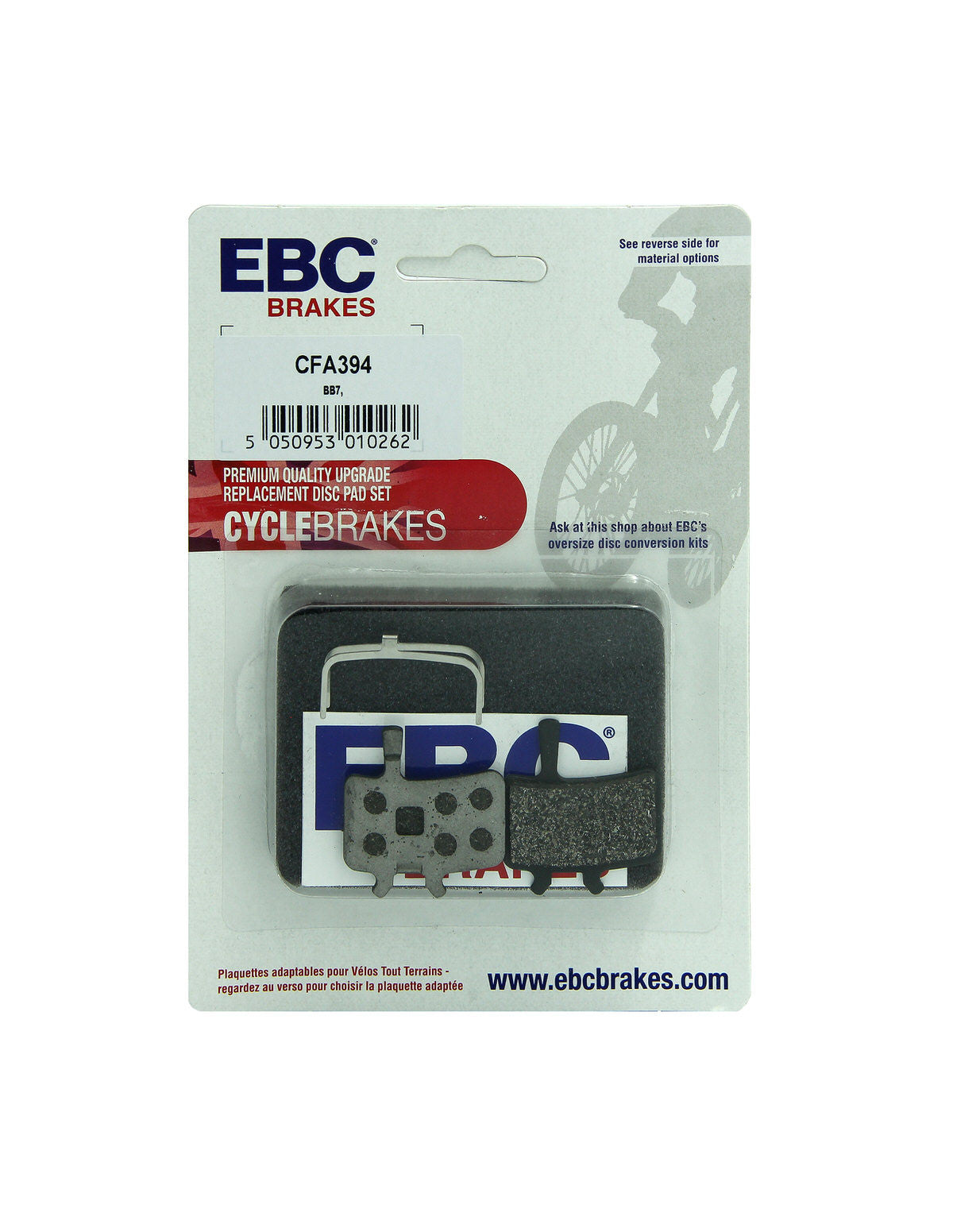 CFA394 - Klocki hamulcowe rowerowe (organiczne) EBC Brakes – zdjęcie 2