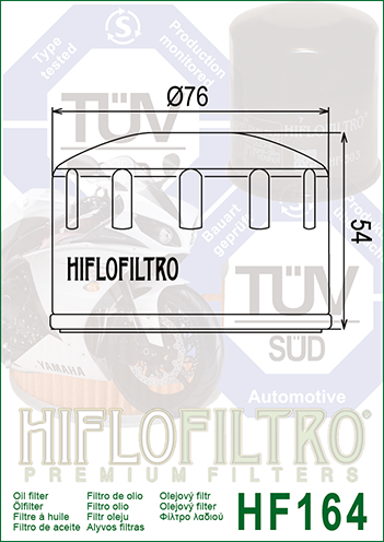 Hiflofiltro FILTR OLEJU HIFLO HF164 BMW K 1200/ R 1200 / K1600 – zdjęcie 2