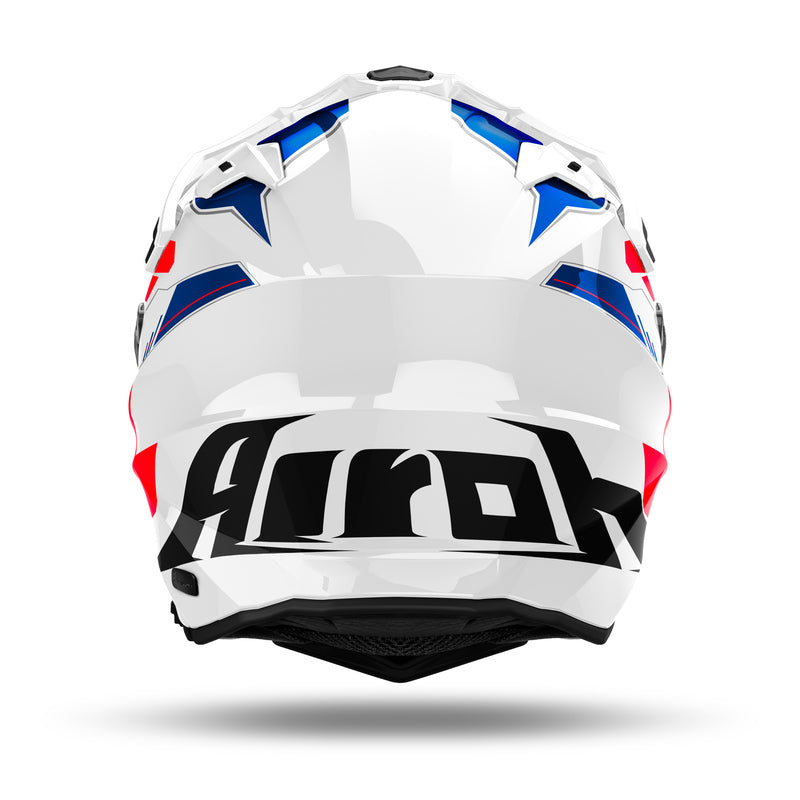 KASK MOTOCYKLOWY AIROH COMMANDER 2 REVEAL BLUE RED GLOSS