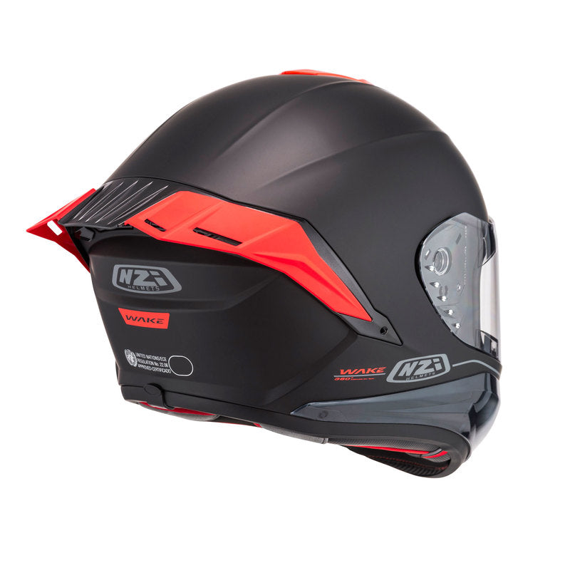 KASK MOTOCYKLOWY NZI WAKE STREAM BOOSTER SOLID NOUVEAU BLACK RED MATT XS
